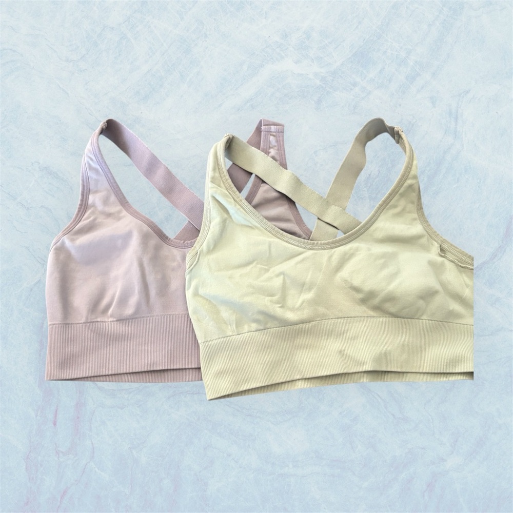 Amazon Purple & Green Sports Bras Top